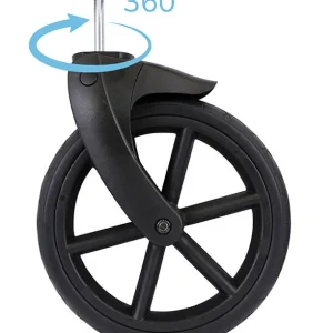Roue de rechange avant (petite) pour poussette + cadre (tous les modèles)