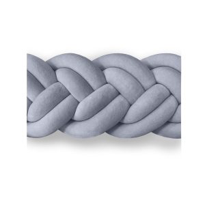Tour de lit tressé Narrow (étroite) Gris – Lulumi