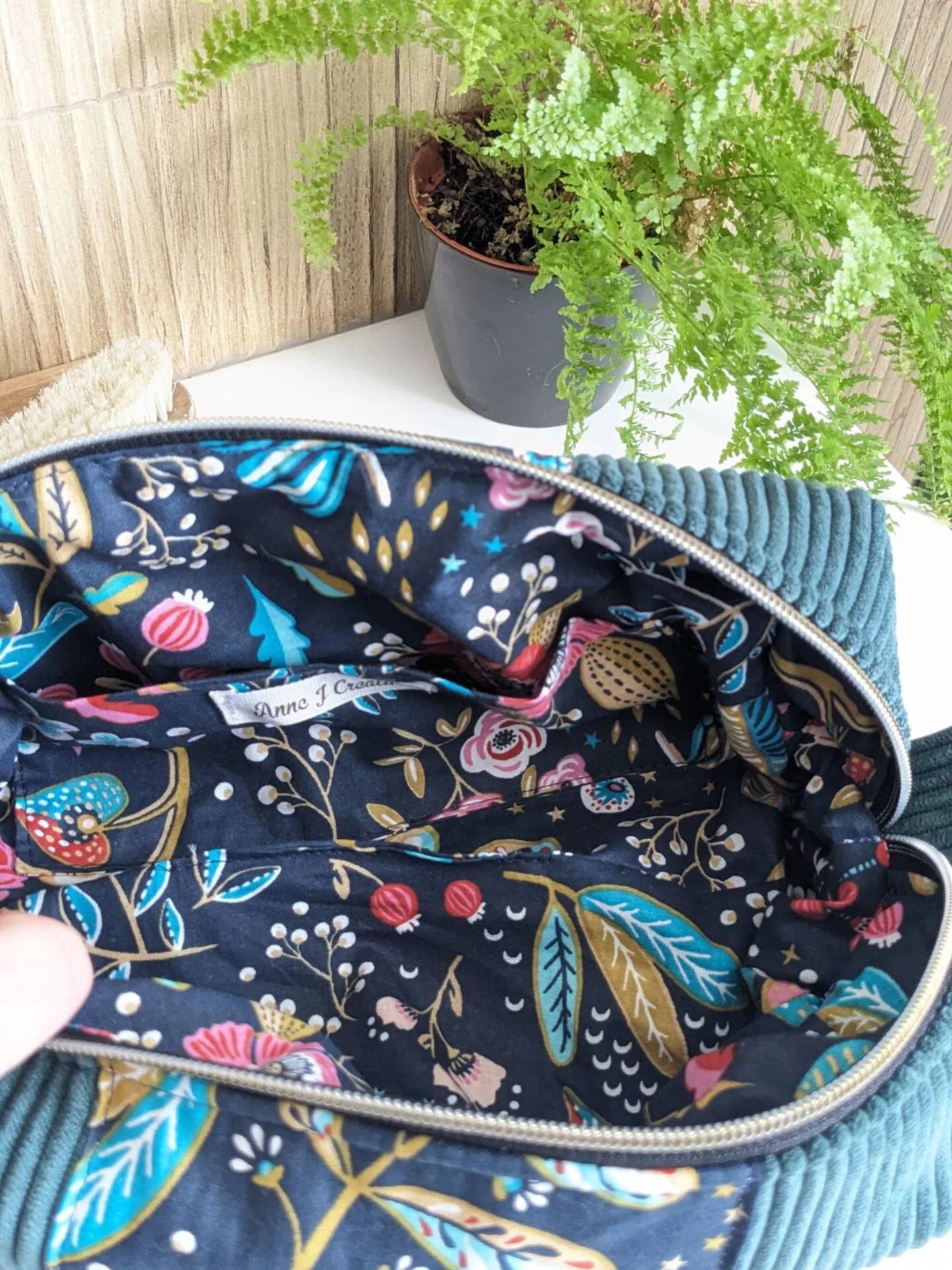 Trousse de toilette velours côtelé personnalisable – Image 6
