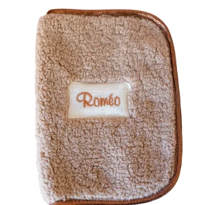 Protège carnet de santé moumoute beige
